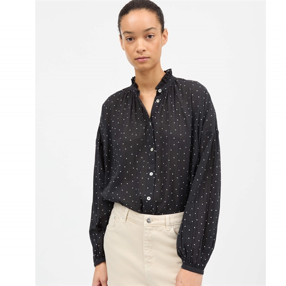Skall Studio Hannah Skjorte, Black/White Dot 